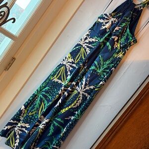 Donna Morgan Blue and Green tropical Dress